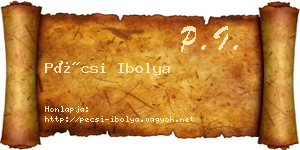 Pécsi Ibolya névjegykártya