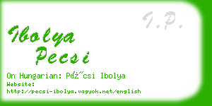 ibolya pecsi business card